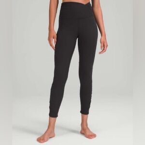 NWOT Lululemon Align High-Rise Ruched Waist Pants Leggings, Black, Size 14